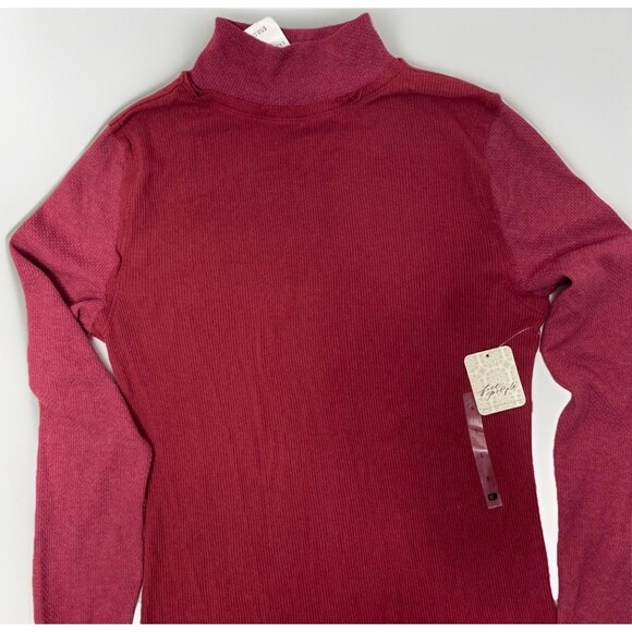 NWT FREE PEOPLE - We The Free - Freya Long Sleeve Mock Neck Thermal Top - Picture 6 of 13